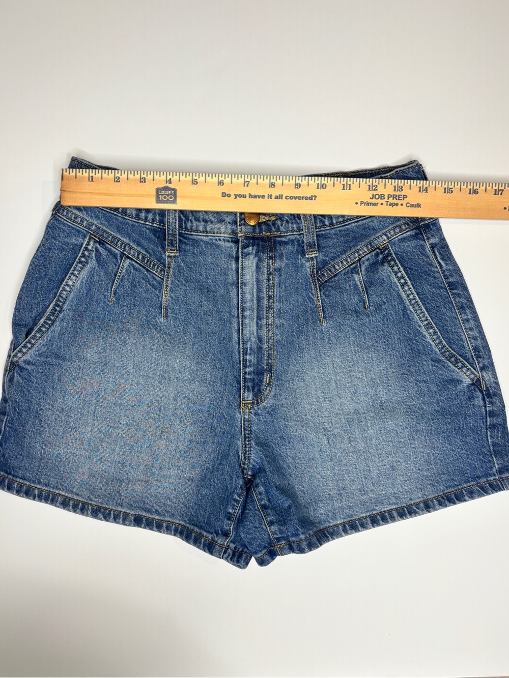 Universal Thread High-Rise Midi Denim Shorts Women's 8/29 Blue Casual Summer - Picture 3 of 5